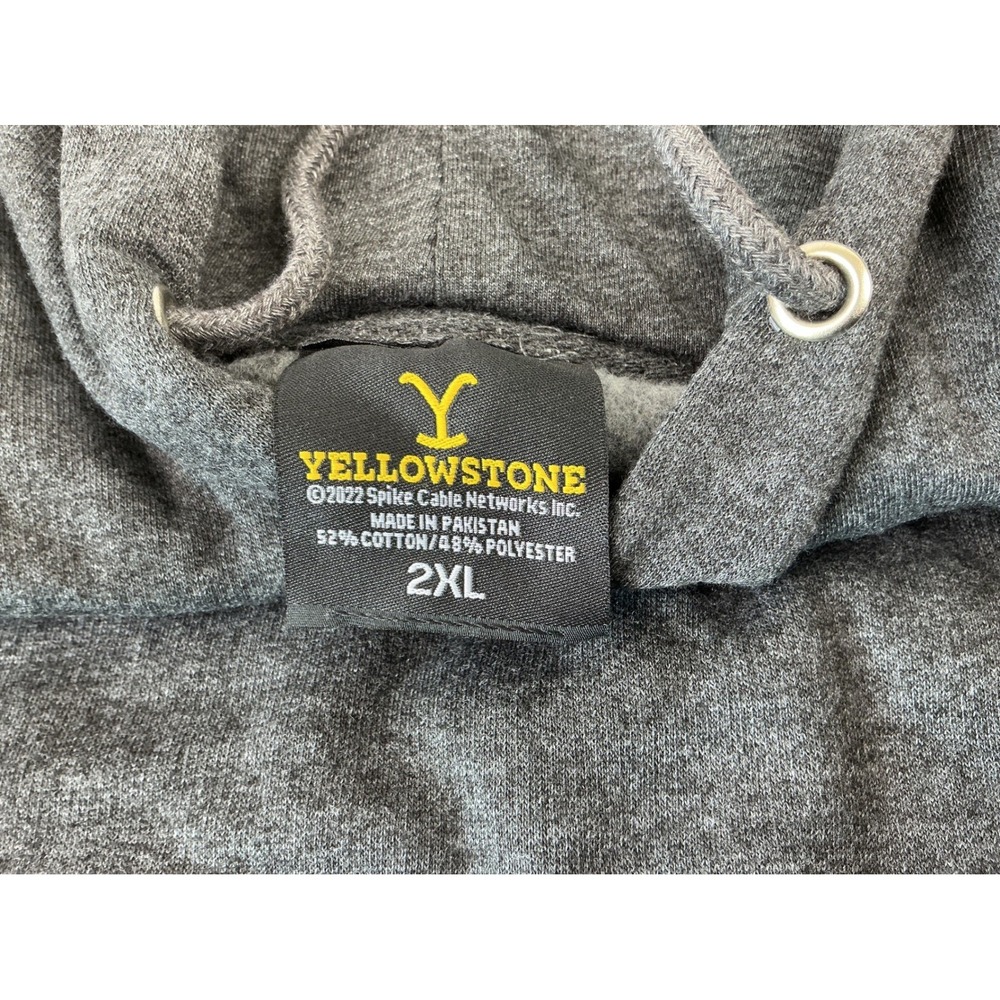 NWOT Yellowstone Dutton Ranch Montana Gray Hoodie Mens 2XL Cowboy Western - Picture 12 of 13